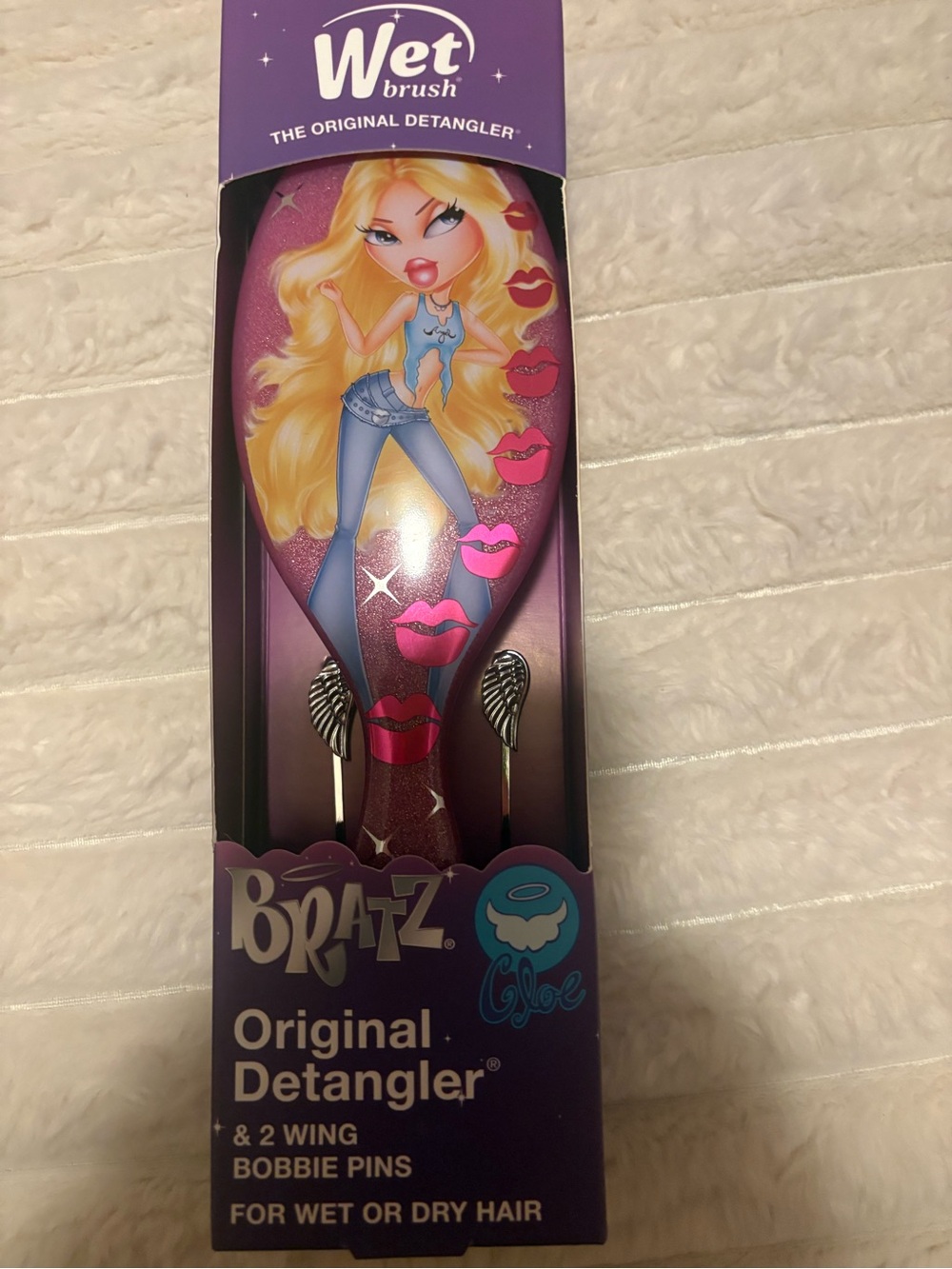 Wet Brush x Bratz Cloe Original Detangler Hair Brush + Bobby Pins NWT